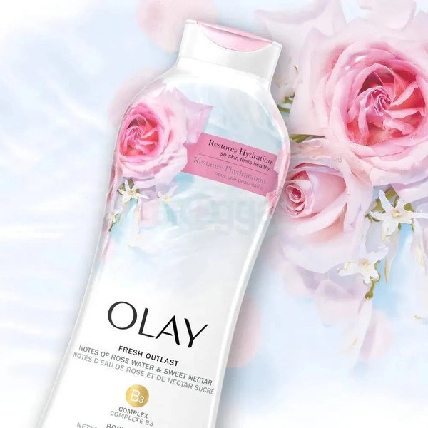 Olay Olay Fresh Outlast Rose Water & Sweet Nectar Body Wash (650ML) - Supplement Product Image in Kenya