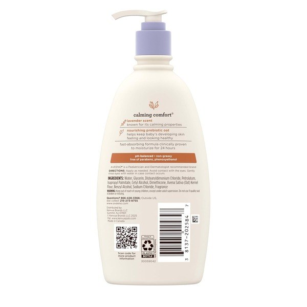 Aveeno Baby Aveeno Baby Calming Comfort Body Lotion 354MLS - Back View - for Sale in Kenya