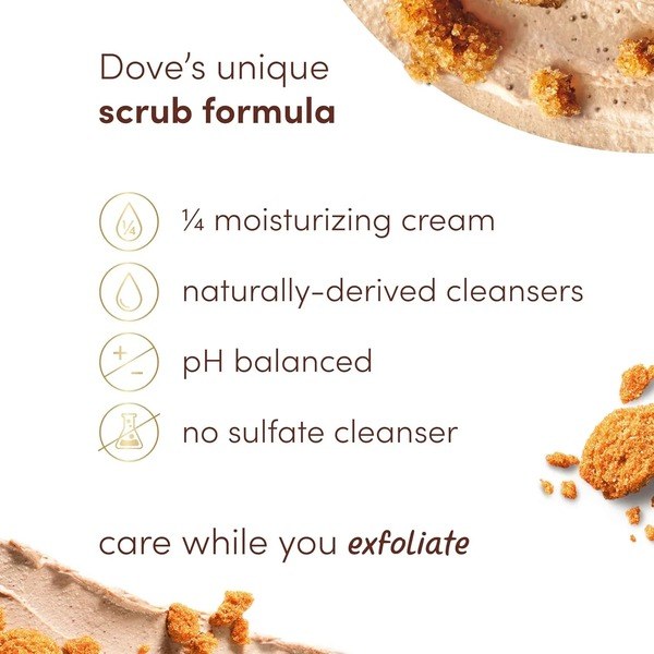 Dove Dove Brown Sugar and Coconut Body Scrub - Angle View - for Sale in Kenya