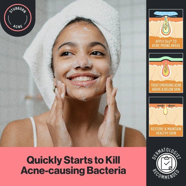 Oxy Acne Face Wash 10% Benzoyl Peroxide - Back View - for Sale in Kenya