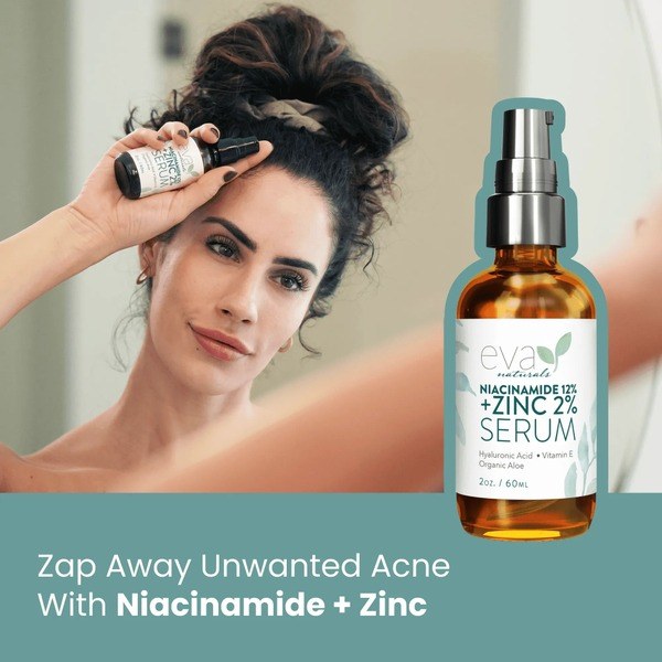 Eva Naturals Eva Naturals 12% Niacinamide 2% Zinc Serum for Face - Back View - for Sale in Kenya