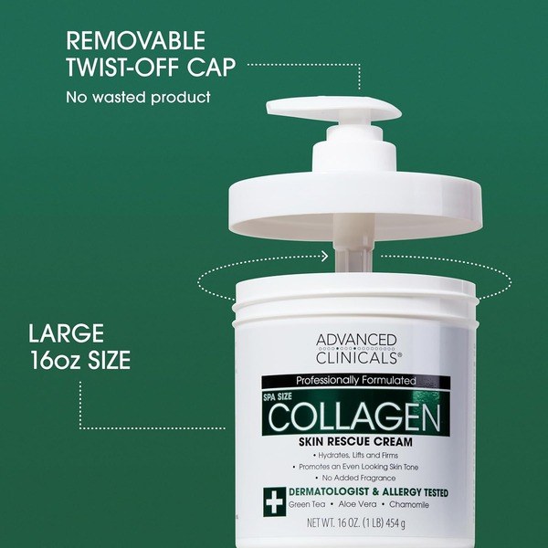 Advanced Clinicals Advanced Clinicals Collagen Cream Body Lotion - Ingredients View - for Sale in Kenya
