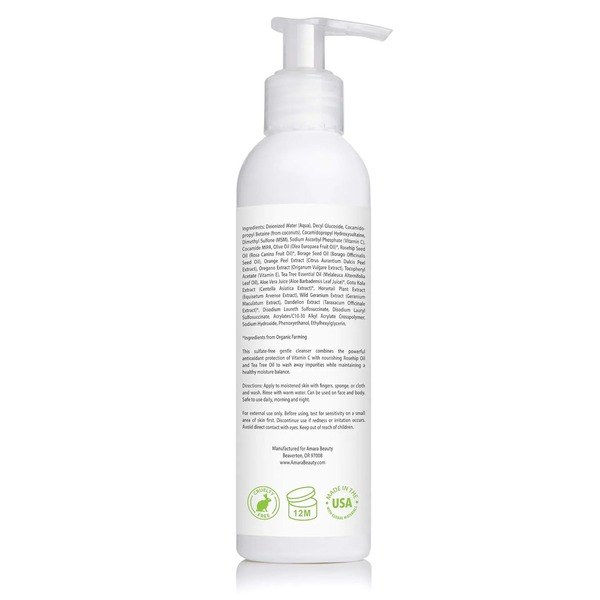 Amara Beauty Amara Beauty Facial Cleanser - Ingredients View - for Sale in Kenya