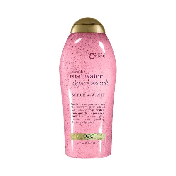 OGX OGX Sensitive + Pink Sea Salt & Rosewater Body Scrub - Front View - for Sale in Kenya