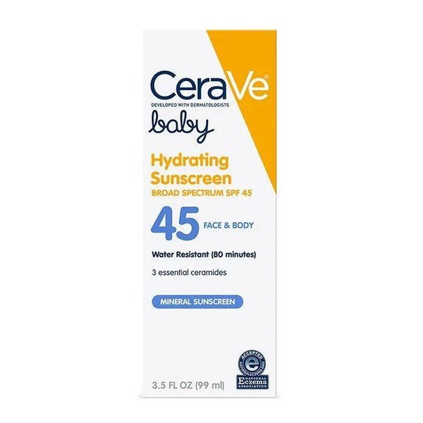 Cerave CeraVe Mineral Baby Sunscreen SPF 45 Baby Sun Lotion - Ingredients View - for Sale in Kenya